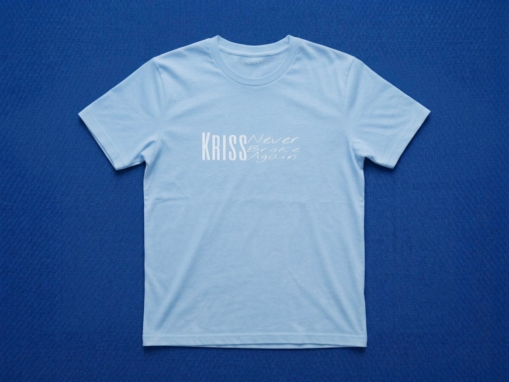 Baby blue graphic tee