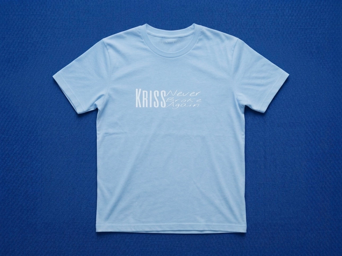 Baby blue graphic tee