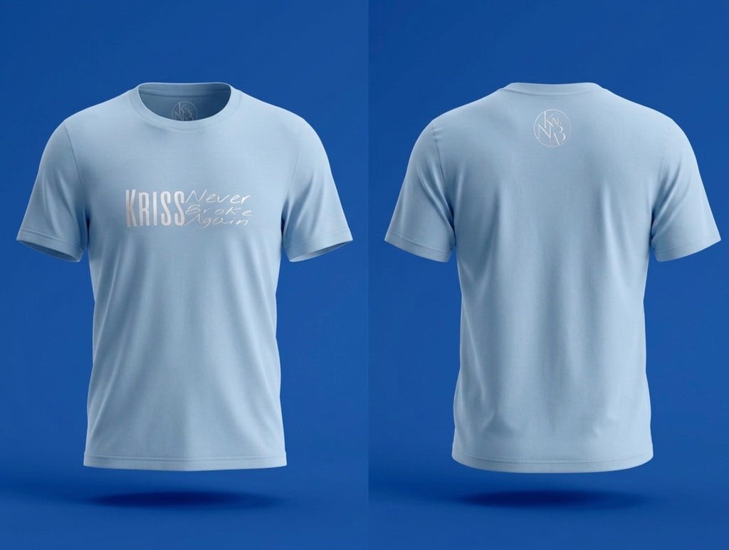 Baby blue graphic tee