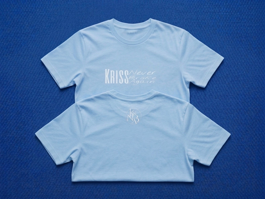 Baby blue graphic tee